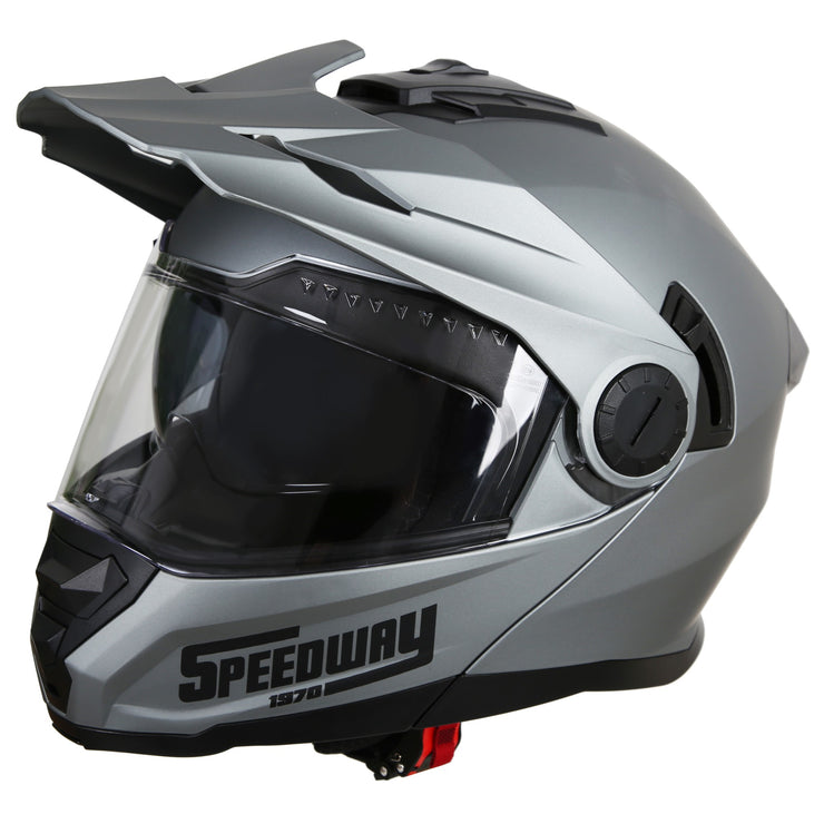 Casco Motocross Lion Gris