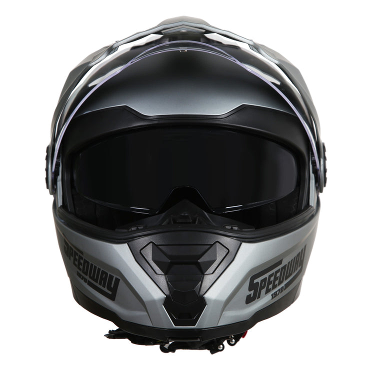 Casco Motocross Lion Gris